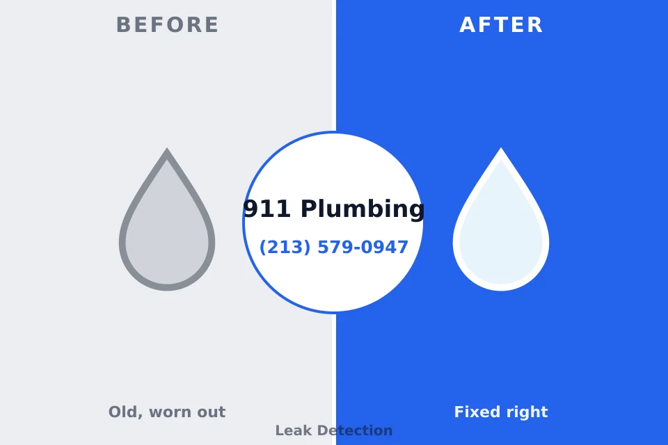 Before and after: plumbing repair Ruby, NY